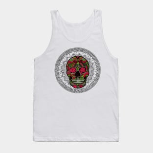 Zentangle sugarskull Tank Top